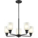 Amberle 5 Light 24 inch Matte Black Chandelier Ceiling Light